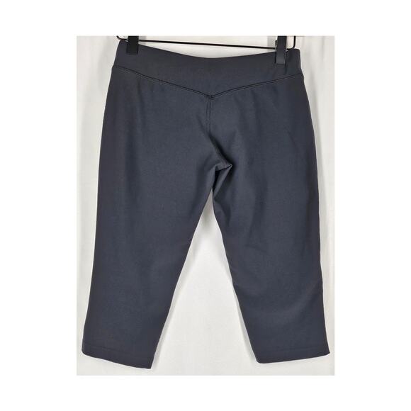 NIKE WOMEN'S BLACK DRI-FIT CROPPED LEGGINGS COMPRESSION PANTS - SIZE LARGE - Picture 2 of 9